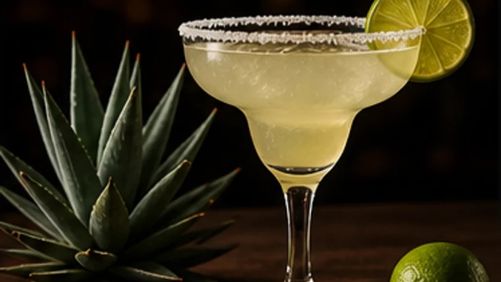 Margarita with agave and lime for National Tequila Day